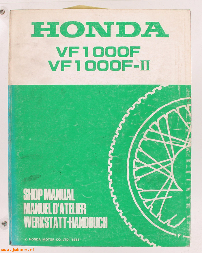 D H64 (): Honda VF1000F, VF1000F-II orig. shop manual, werkplaatsboek 1985