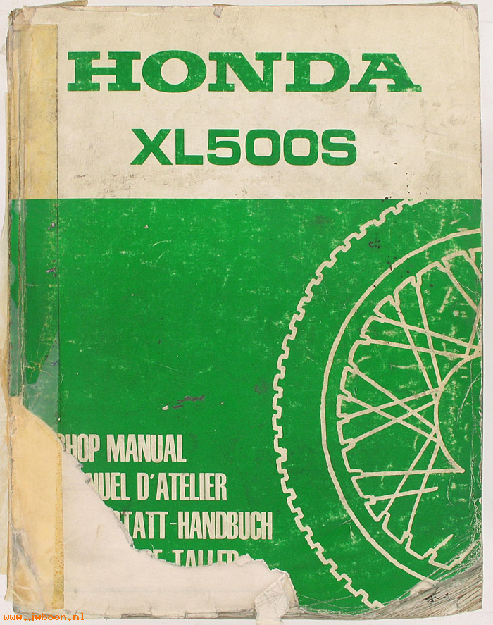 D H85 (): Honda XL500S original shop manual, werkplaatsboek - falling apart