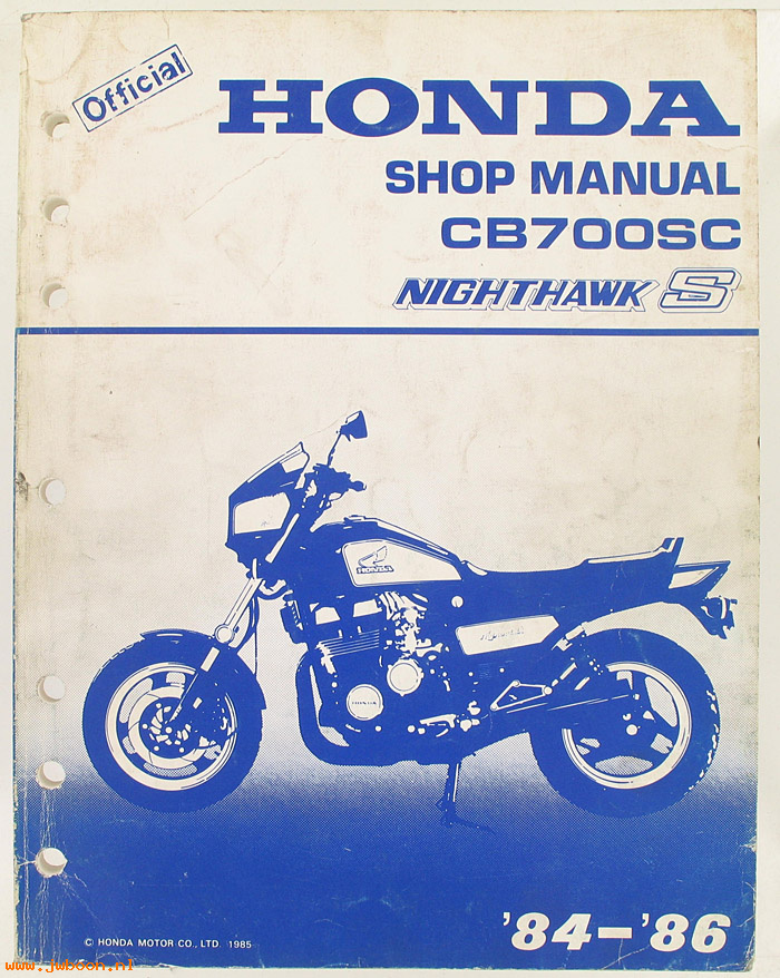 D H90 (): Honda Night Hawk S CB700SC original shop manual, werkplaatsboek