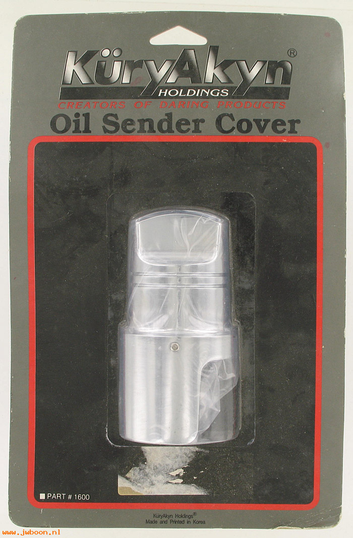 D K1600 (): Kuryakyn oil pressure sender cover - FLTC, FLHTC '87-'98