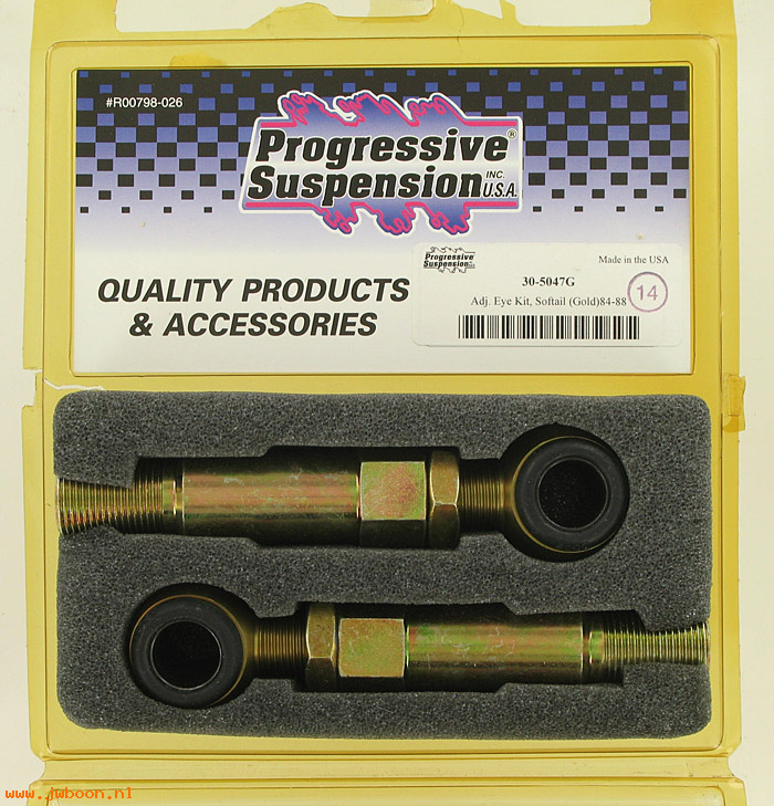 D RF340-2850 (30-5047G): Progressive suspension Softail adjustable eyes kit '84-'88