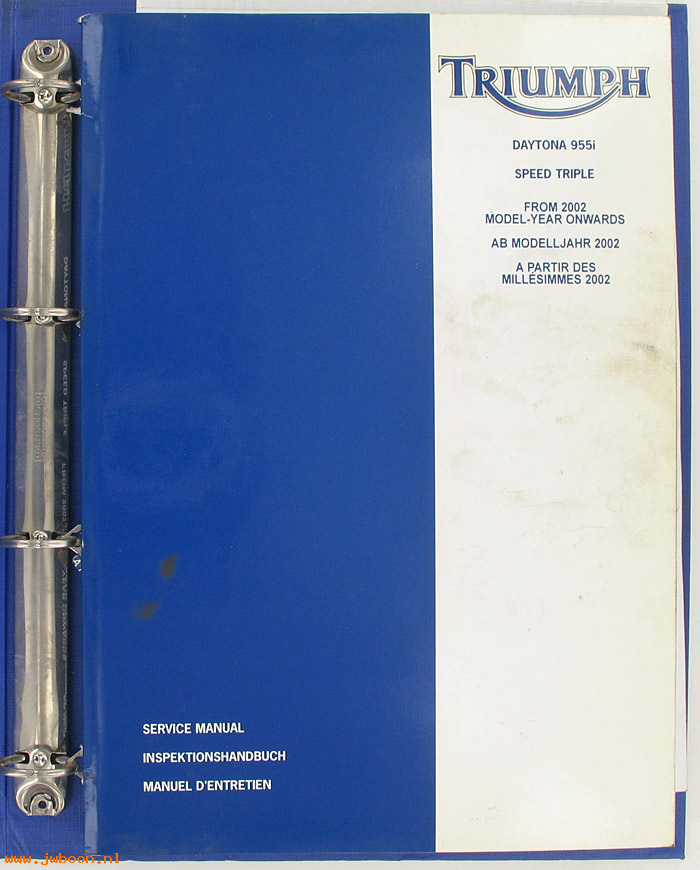 D T4 (): Triumph original service manual Daytona 955i / Speed Triple 2002