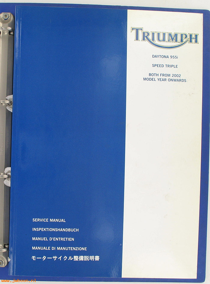 D T5 (): Triumph original service manual Daytona 955i / Speed Triple,