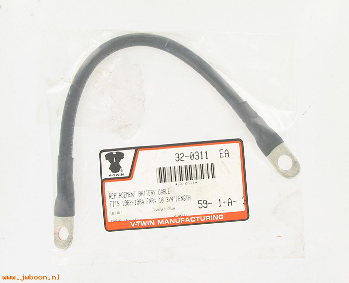 D VT32-0311 (70100-79A /70097-75A): V-Twin replacement battery cable 10-3/4" long