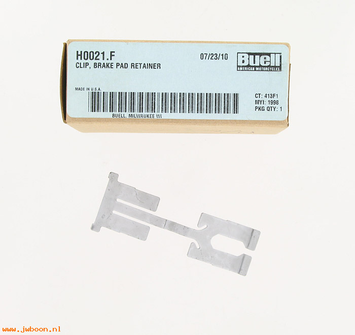   H0021.F (44320-98Y): Clip, front brake pad retainer - NOS - Buell M2, S3, S1/X1 98-02