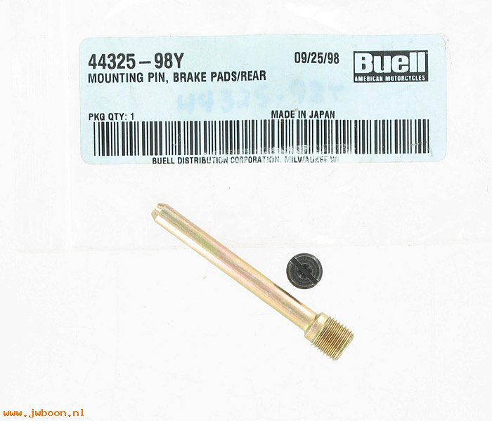   H0026.F (44325-98Y): Mounting pin,brake pad,rear caliper -NOS- Buell M2,S3,S1/X1 98-02