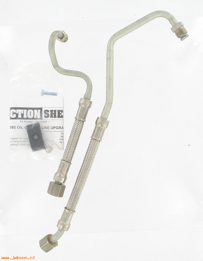   H0044.02A8 (H0044.02A8): Oil cooler lines,  feed / return - NOS - Buell XB