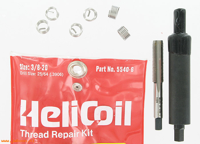 H 5540-6 (): Heli-Coil kit 3/8"-20 brake drum, in stock