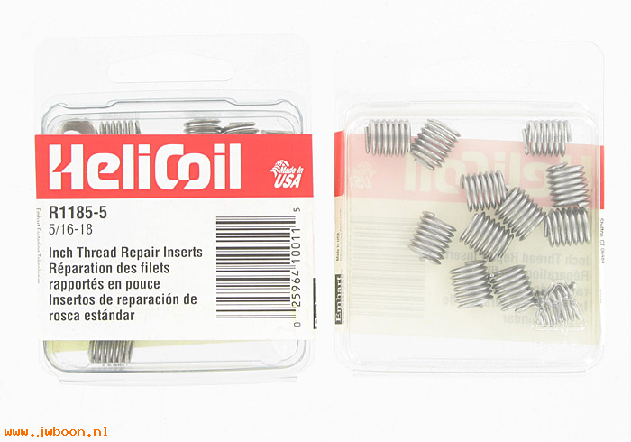 H R1185-5 (): Set Heli-coil inserts   5/16"-18
