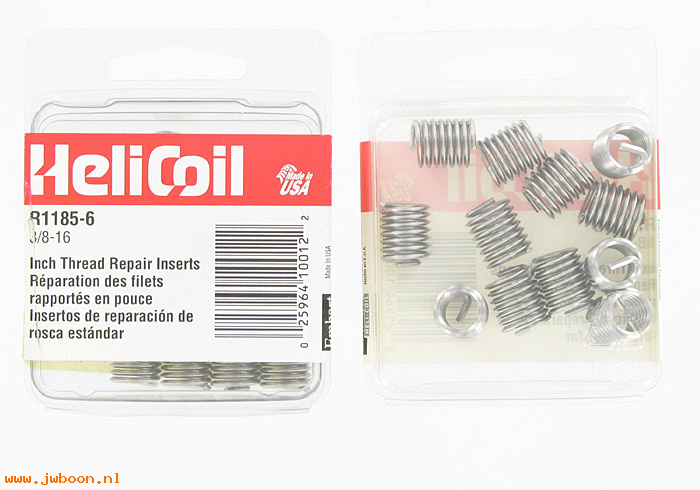 H R1185-6 (): Set Heli-coil inserts  3/8"-16
