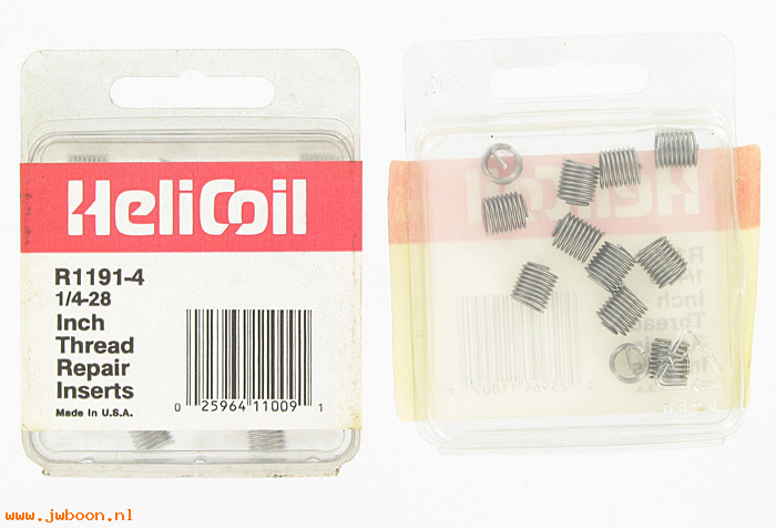 H R1191-4 (): Set Heli-coil inserts 1/4"-28 thread