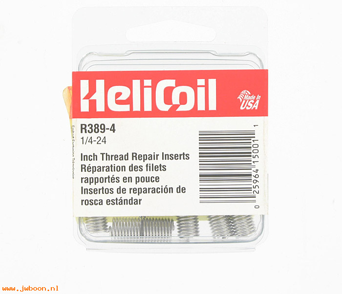 H R389-4 (): Set Heli-coil inserts 1/4"-24 special