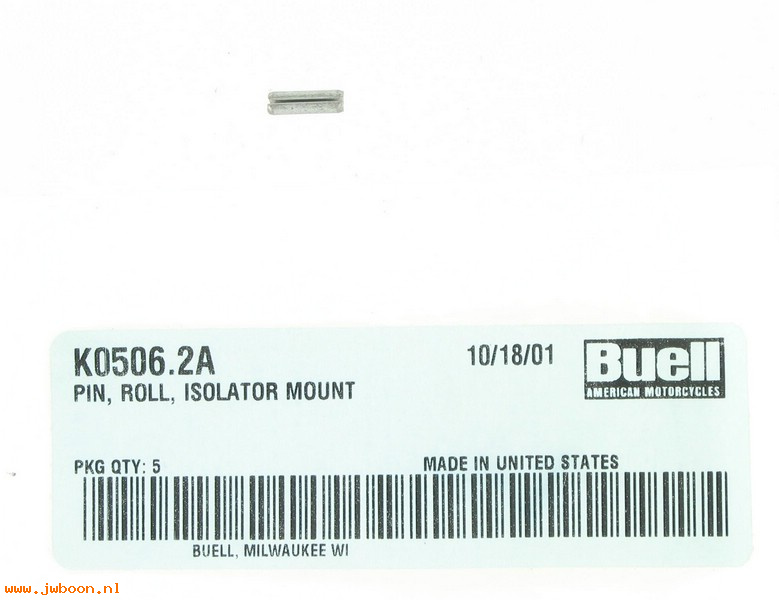   K0506.2A (16270-94YA): Roll pin - isolator mount - NOS - M2, S2/S3, S1/X1 '95-'02