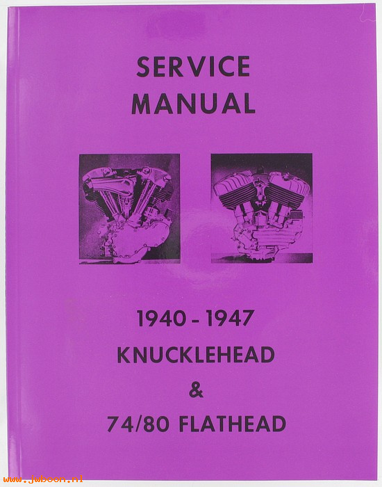 L 521A (99482-47): Service manual '40-'47 Big Twins Flathead, Knucklehead, in stock