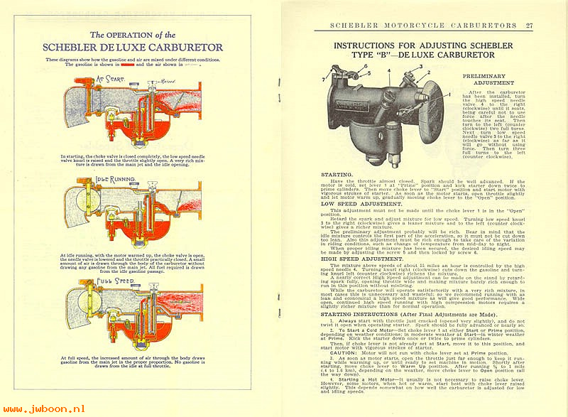 L 525 (): Schebler carburetor service manual 1928, in stock