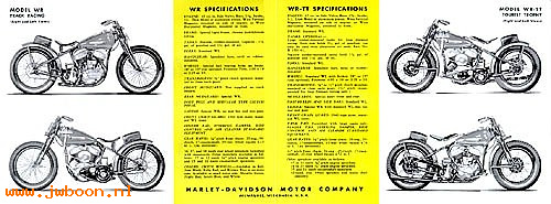 L 534 (): Sales brochure 1950 WR, WR-TT models, in stock