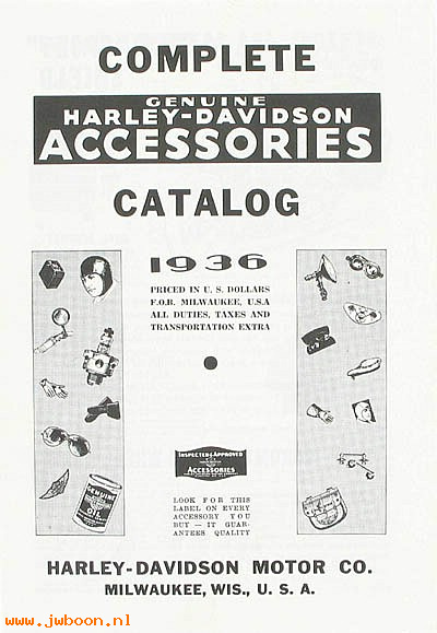 L 553 (): Accessory catalog 1936, in stock