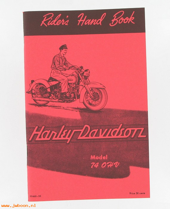 L 565A (99460-55): Riders handbook 1955-1957 Panhead, in stock