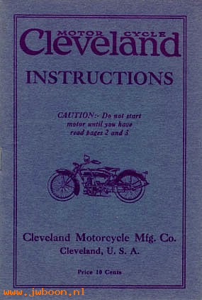 L 669 (): Cleveland instructions manual, in stock