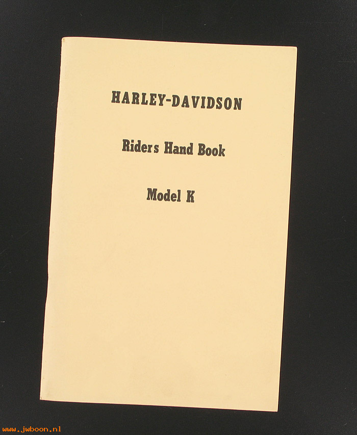 L  99464-52 (99464-52): Riders handbook 1952-1953, K-Model