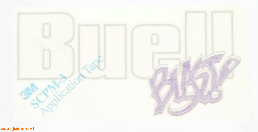   M0730.02A7 (M0730.02A7): Decal, fuel tank cover - "Buell Blast" 2002 - NOS