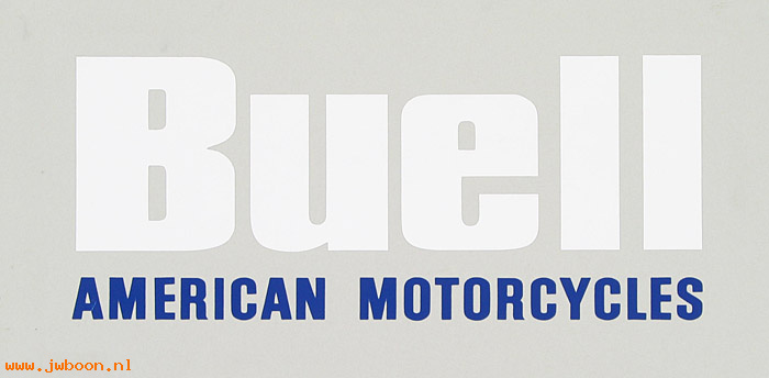   M0730WH.BL.8 (14601-95Y): Decal,fuel tank cover,white/blue -NOS- Buell S2 Thunderbolt 95-96