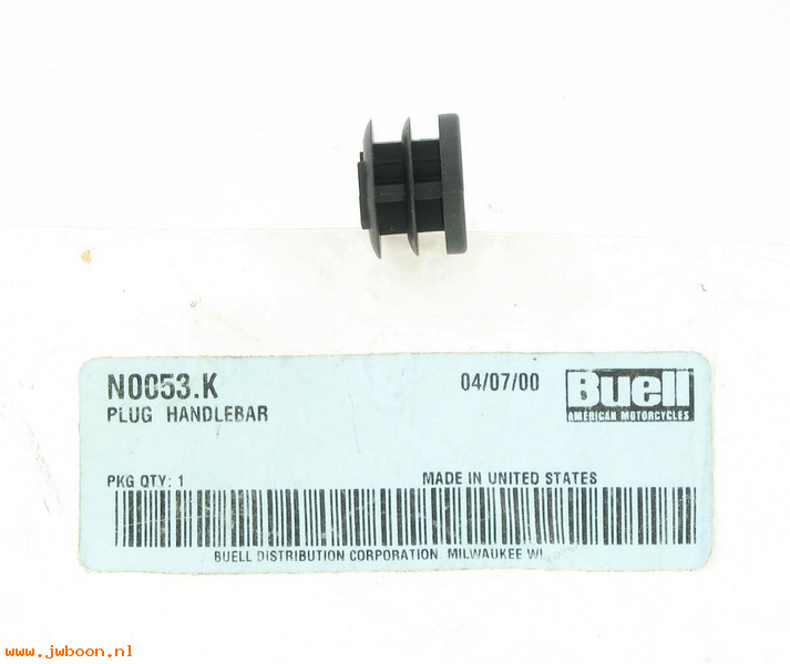   N0053.K (55946-99Y): Plug, handlebar - NOS - Buell M2, S3, X1 '99-'02
