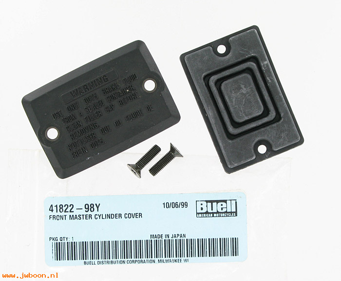   N0210.9 (41822-98Y): Cover, master cylinder,gasket&screws - NOS - Buell S3,S1/X1 98-99