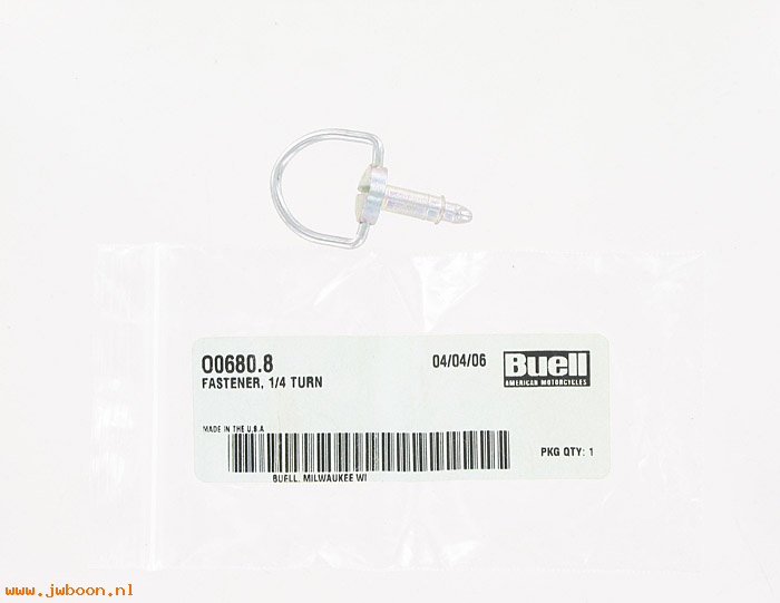   O0680.8 (   11761Y): Fastener, 1/4" turn - NOS - Buell S2T Thunderbolt '95-'96