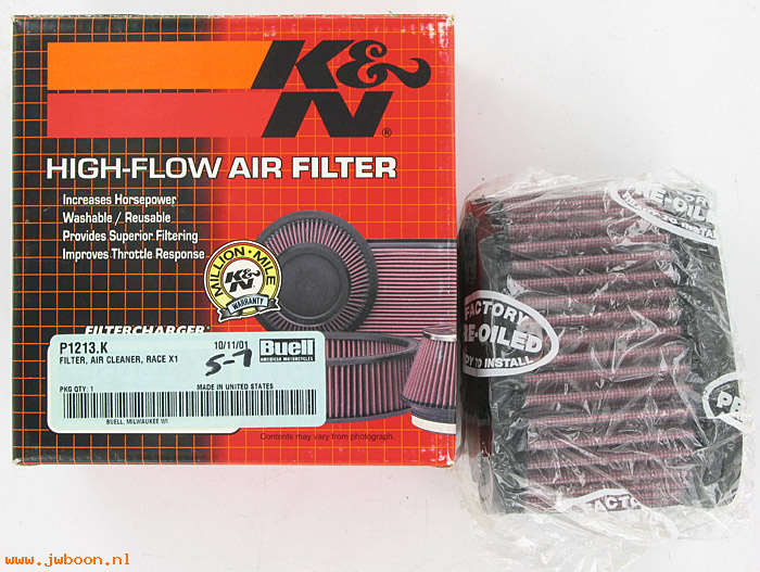   P1213.K (29479-99Y): Air filter - race      K&N - NOS - Buell X1