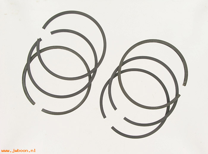 P R11224R-080 (22333-48+ /262-48KA): Piston ring set - 3/32" comp, 3/16" one piece oil rings, UL, EL