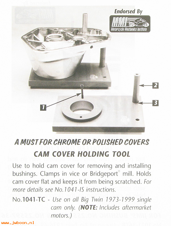R 1041.TC (): Cam cover holding tool - JIMS USA - FX, FX '70-'99, in stock