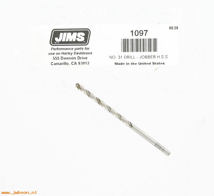 R 1097 (): Replacement drill  -  JIMS - Bushing installing tools, in stock