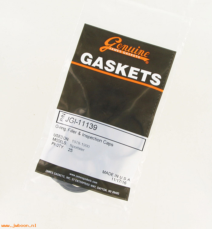 R     11139.25pack (   11139): O-rings, primary filler cap - James Gaskets - Sportster XL L78-90