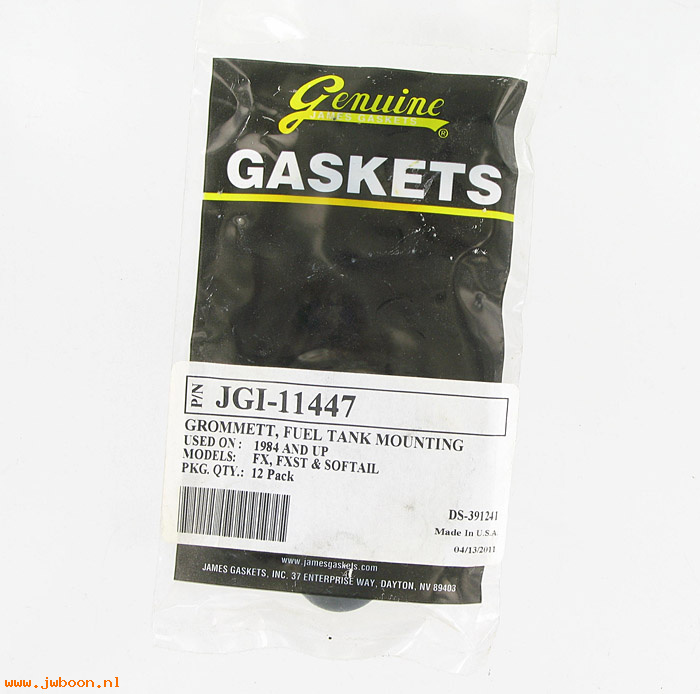 R     11447.12pack (   11447): Grommets - fuel tank mounting - James Gaskets - Big Twins,Softail