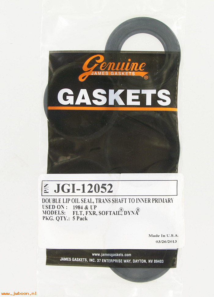 R     12052.5pack (   12052): Oil seals, inner chain housing,James Gaskets,double lip-Big Twins