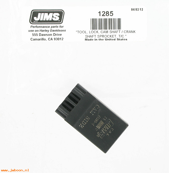 R 1285 (HD-42314): Cam / crank sprocket lock tool - JIMS - Twin Cam 88, in stock