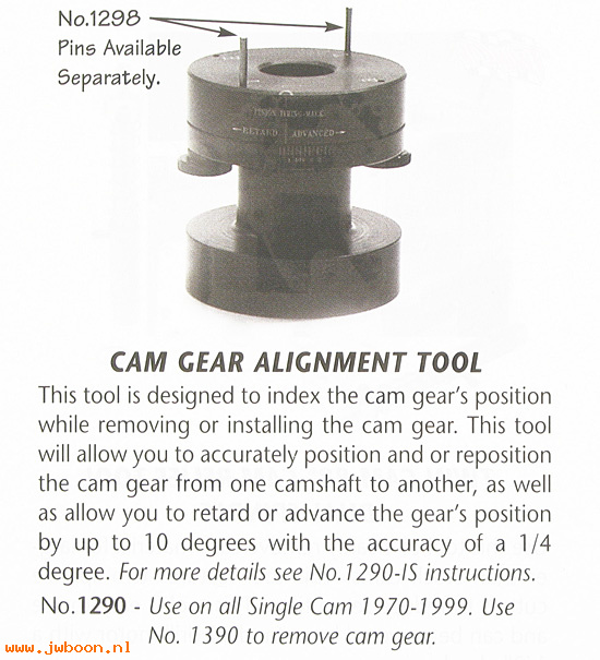 R 1290 (): Cam gear allignment tool - JIMS USA parts and tools since 1967