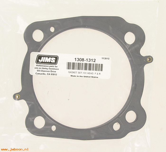 R 1308-1312 (): Pair head gaskets for 131" JIMS Machining engine, in stock