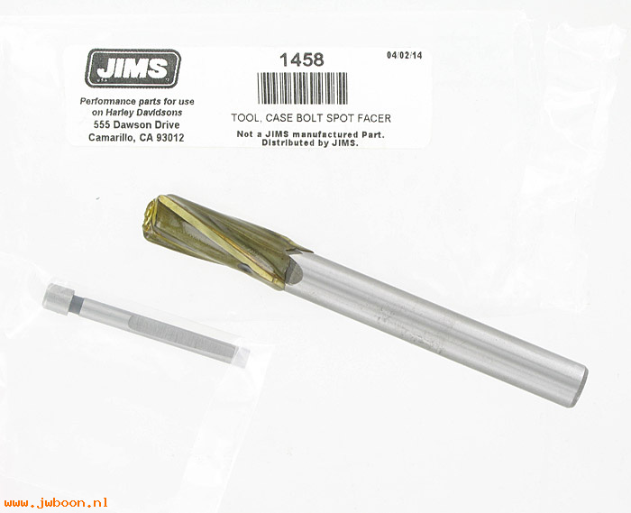 R 1458 (): Top center case bolt spot facer - JIMS - Twin Cam, in stock