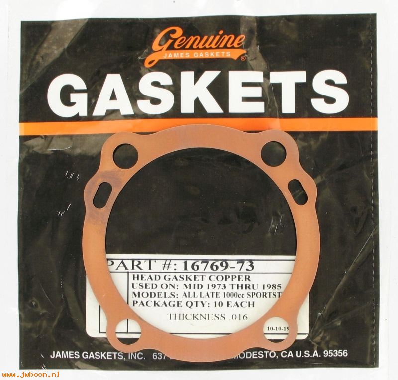 R  16769-73 (16769-73): Gasket, cylinder head - Ironhead Sportster 1000cc L73-81