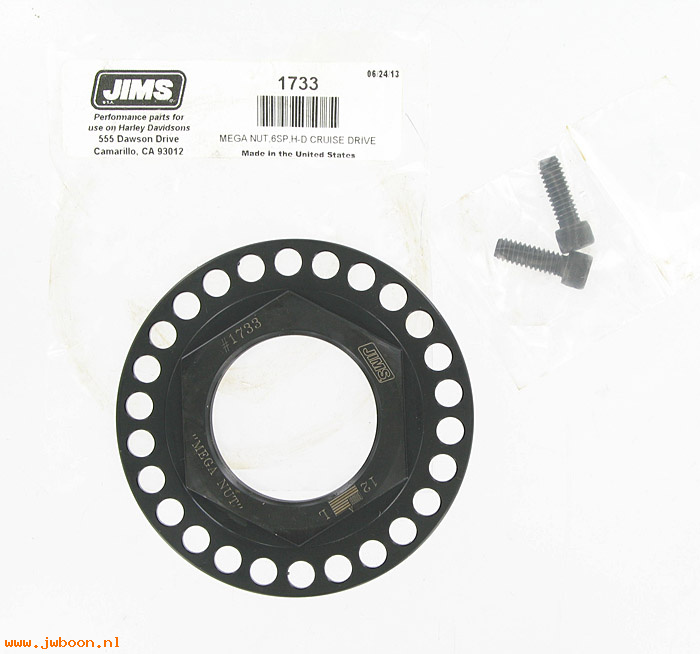 R 1733 (35241-06): Mega nut, 6-speed - JIMS - FXD, Touring, Softail 6-sp, in stock