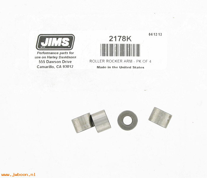 R 2178K (): Roller kit for roller rocker arms - JIMS Machining, in stock