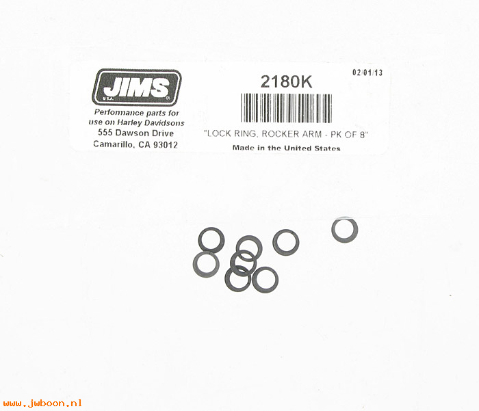R 2180K (): Lock ring kit for rocker arms - JIMS Machining USA, in stock