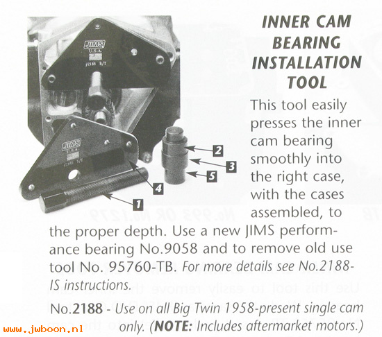 R 2188 (): Cam bearing installer - JIMS Performance motorcyce tools,in stock
