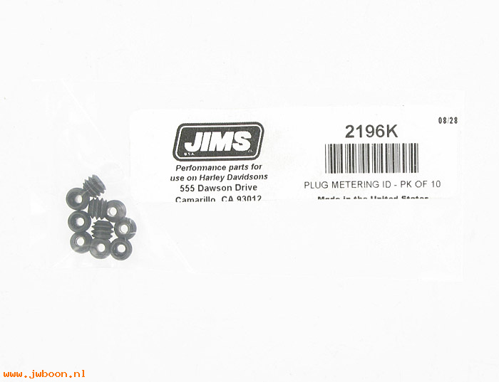 R 2196K (): Pinion shaft plugs with .087" hole - JIMS Machining, in stock