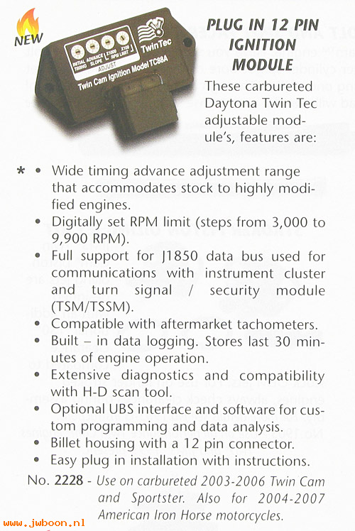 R 2228 (): Ignition module - Daytona Twin Tec - JIMS Camarillo USA, in stock