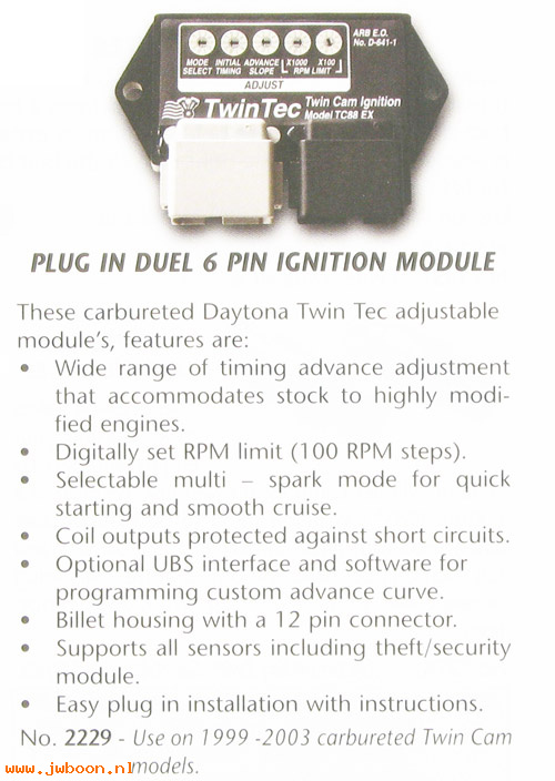 R 2229 (): Ignition module - Daytona Twin Tec - JIMS Machining USA, in stock