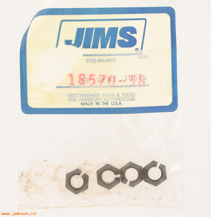 R    223-38.4pack (18570-38): Nuts, tappet screw, 9/32"-32 - JIMS - BT 38-84.Flathead 45