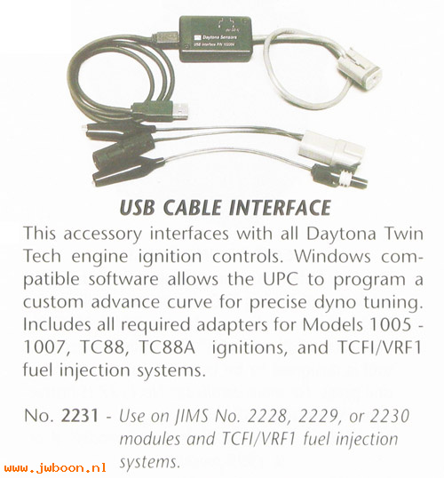 R 2231 (): USB interface, Daytona Twin Tec ignitions - JIMS, in stock